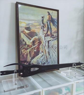 China Latest design sword display rack Japanese transparent acrylic bracket postage acrylic vertical chip display stand for sale