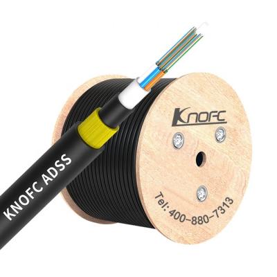 China 12 24 48 96 144 adss self-supporting outdoor fiber KNOFC aerial/overhead aerial cable 6 core fiber optic cables for sale