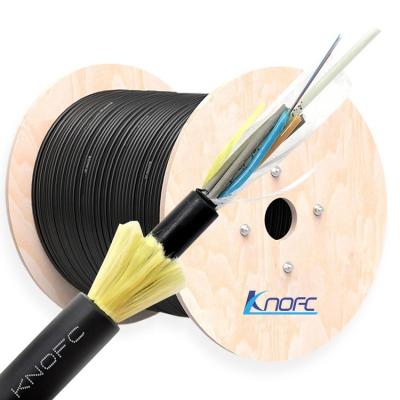 China KNOFC fiber optic cable lmr400 fiber optic cable double jacket 96 core 100m span aerial outdoor/aerial adss fiber for sale