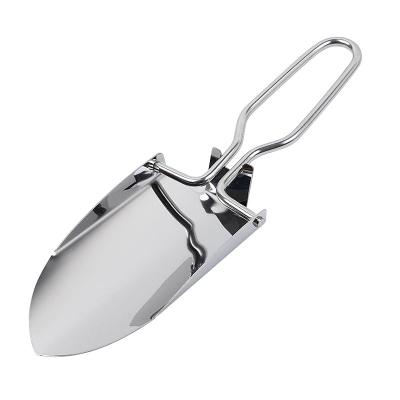 China Garden Shovel Stainless Steel Ice Scoop Mini Outdoor Folding Shovel Portable Utility Garden Tools for sale