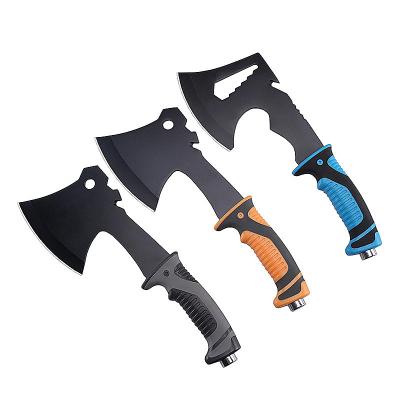 China Unrated Blade Stainless Steel Blade Handle Survival Hatchet Plastic Survival Ax Tactical Camping Ax for sale