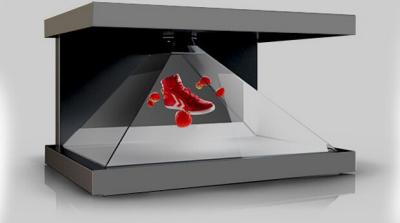 China Meubilair de Rechte 3D Hologram Doos van de Reclamevertoning 270 Graad voor Schoenen Te koop