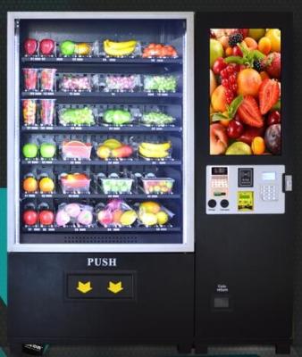 China Black Milk Yogurt Vending Machine Ads Player Wifh Lift & Touch Selection Screen for sale