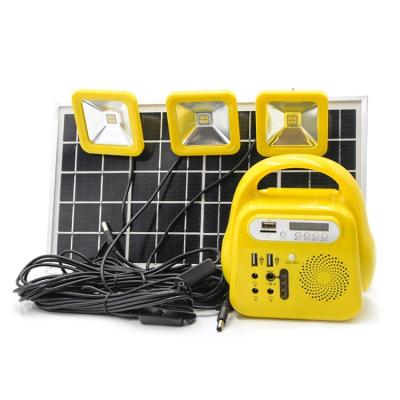 China Home Portable Solar System 12W Off Grid Radio Home Solar System FM Solar Systems for sale