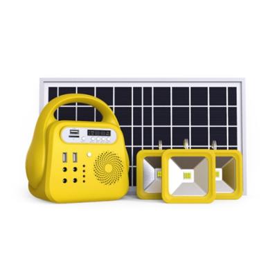 China Portable Mini DC 12W Solar Panel Home Solar Light System For Home With Battery Home Solar Systems for sale