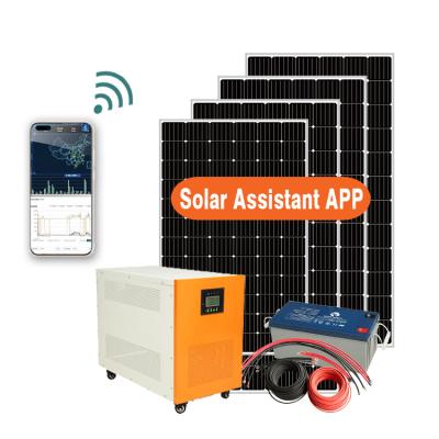 China 5000w solar and eolic system home off grid solar power system 5kw solar system full for sale