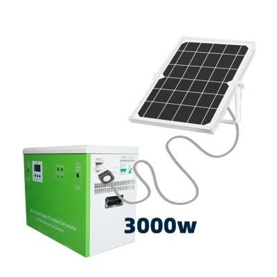 China tanfon Type C Outdoor Complete Solar Power Generator 3000W 500W Kit Off Grid Solar Panel Portable System With Battery for sale