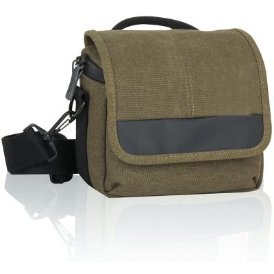 China Waterproof Portable Camera Bag with Adjustable Strap Compact Camera Shoulder Messenger Bag Waterproof Canvas DSLR SLR Small Filter Mount for sale