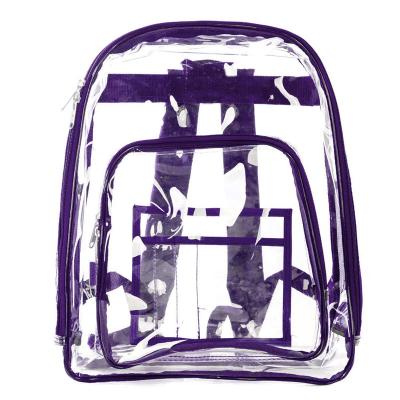 China Waterproof Clear Backpack Stage Approved Clear Backpack Small For Work Travel Concert Beach PVC Transparent Backpack for sale