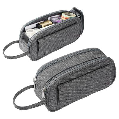 China School College Office Insulated Organizer For Student And Adults Portable Office Stationery Makeup Bag Large Capacity Zipper Pencil Case for sale