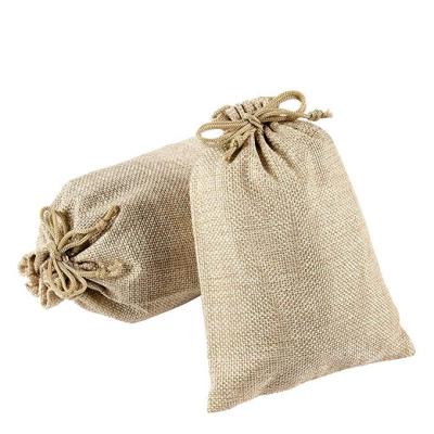 China High Quality Portable Reusable Gift Bag Jute Drawstring Bag Jute Drawstring Bag Promotional Custom Made Small Gift for sale