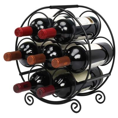 China Custom Size and Color Hot Selling Metal Wine Rack Water Bottle Holder Wine Racks Holding Wine Racks for sale