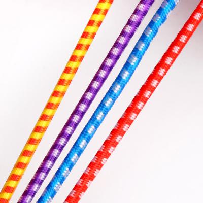 China Viable Manufacturer Supply 1mm - 5 Mm Round DiameterPolyester Rubber Elastic Cord With Reflective Dots For Clothing And Bags for sale