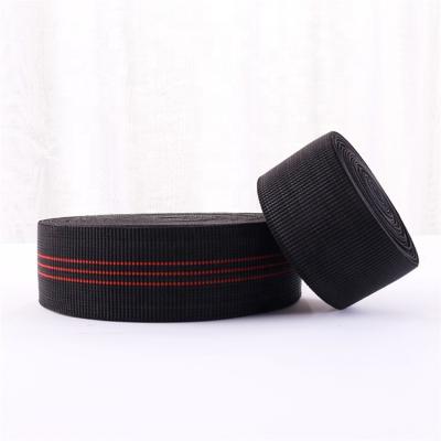 China 5CM Workable Factory Durable High Tenacity Durable Polyester Webbing Custom Woven Nylon Elastic Band For Upholstery Furniture Chair for sale