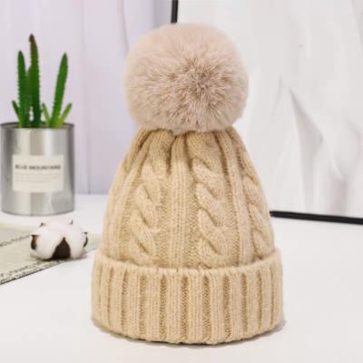 China Wholesale Designer Cheap Custom Luxury Warm Beanie Winter Cap Kids Knit Winter Hats Women COMMON for sale