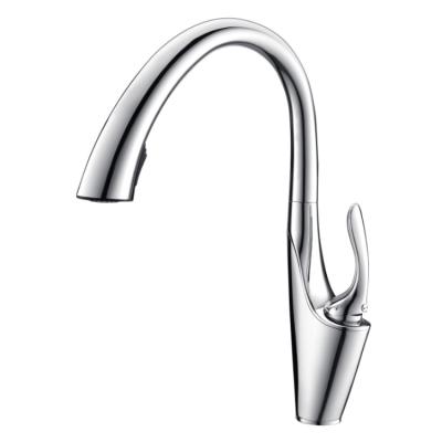 China Pull Out Spray YEEHO Pull Out Kitchen Faucet Handle Kitchen Hot And Cold Water Simple Modern Brushed Kitchen Sink Faucet for sale