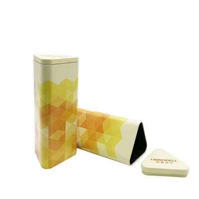 China Schools & High Quality Custom Made Hot Selling Stationery Boxes Offices Triangular Metal Tin Pencil Case for sale