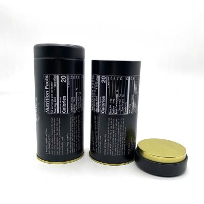 China Manufacturer Cheap Price Recyclable Professional Round Tin Containers Round Tin Can Black Coffee Bean Tin Cans for sale