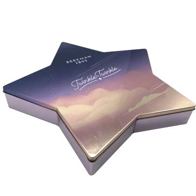 China Professional Recyclable Tin Box Custom Star Shape Biscuit Maker Chocolate Candy Tins for sale