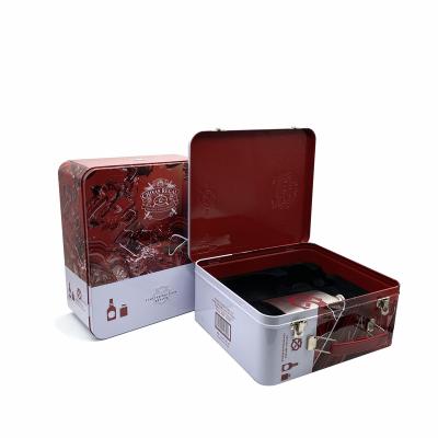 China China Recyclable Factory Provided Good Quality Custom Hot Selling Wine Tin Box Metal Tin Box Wine Bottle Gift Box Tin for sale