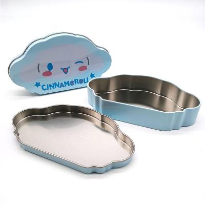 China New Design Cloud Shape Recyclable High Quality Empty Cosmetic Metal Candy Packaging Tin Box for sale