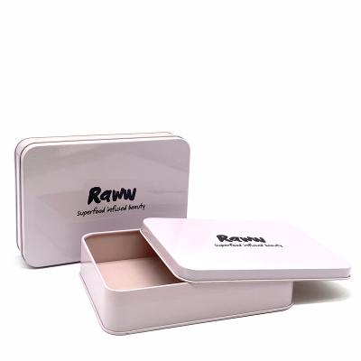 China Factory Wholesale Recyclable Supply Rectangular Tin Box For Makeup Brushes Lip Gloss Tin for sale