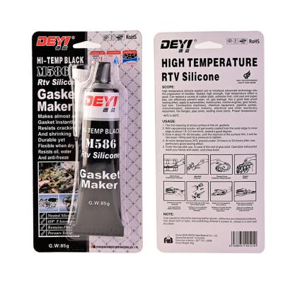 China Industrial Applications 85g Black Temp RTV Silicone Sealant Adhesive Gasket Maker for sale