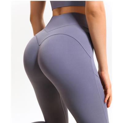 China Breathable Compression Pants High Waist Sports Running Gaiters For Women Sexy Butt Gaiters Crac! crack! for sale