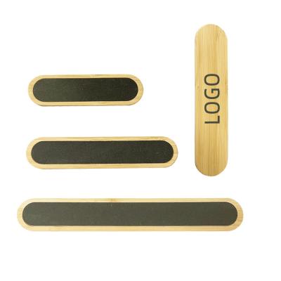 China Eco-friendly Natural Bamboo+Sandpaper Nail File 100/120/178 Professional Bamboo Nail Care Tool for sale