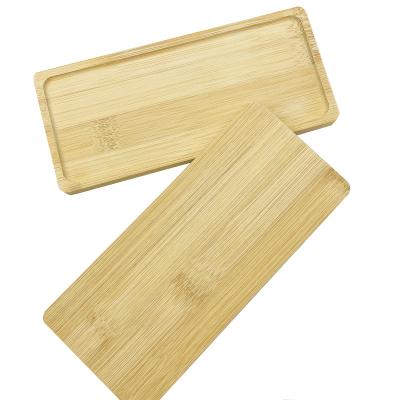 China Sustainable Multifunctional Customizable Bamboo Wooden Rectangle Tray For Food Coffee Breakfast Serving Bamboo for sale