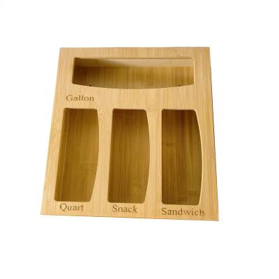 China Drawer Type Drawer Organizer Bag Customized Bamboo Natural Bamboo Ziplock Organizer Storage Box for sale