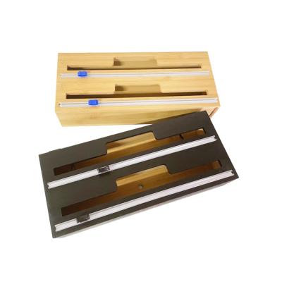 China Sustainable Bamboo Kitchen Film Aluminum Foil Cutting Box Environmental Protection Cutting Box for sale