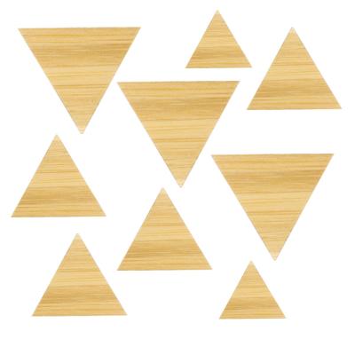 China China Customized Various Size Unfinished Bamboo Wooden Triangle Laser Cut DIY Painting Empty Triangle Bamboo Pieces for sale