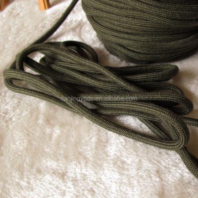 China YQ-RY32 Sustainable Round Cord 6mm Cord Olive Cotton For Hoodies for sale