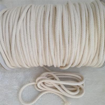 China YQ-RY69B Sustainable Stock 5-6mm Off White Cotton Rope For Clothing for sale