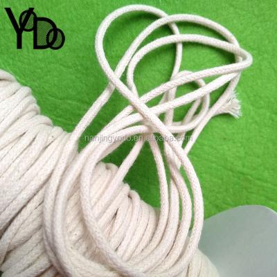 China YQ-RY71 Custom 3mm Sustainable Decorative Braided Drawstring Bag Cotton Rope for sale