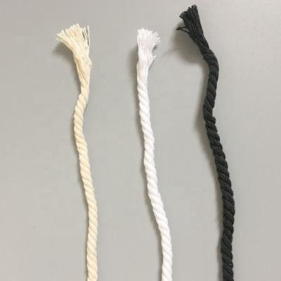 China YRC02C Factory Price Sustainable Wholesale White Black Colorful Macrame Cotton Rope 5mm for sale