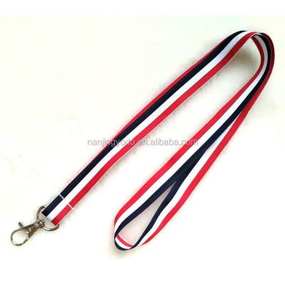 China YQ-LY08 Supreme Three Color Striped Sports Lanyard Ribbon Viable For Medals for sale