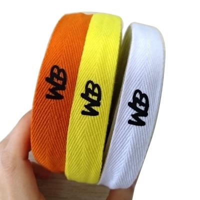 China YWH05 Coloful Garment Clothes Accessories 2cm Webbing Cotton Viable Silk Printing Tape for sale