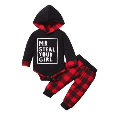 China Baby Boy Formal Spring Clothes Set Kids 2 Pieces Long Sleeve Hoodies+ Pants Clothing Set for sale