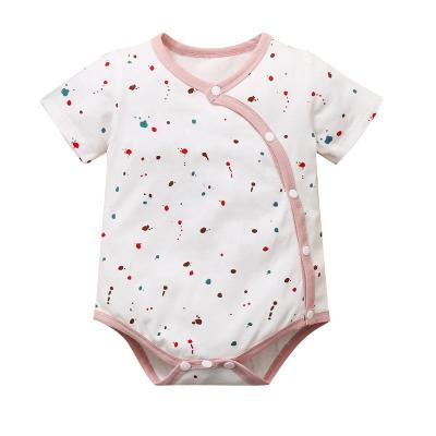 China Newborn Spandex/Cotton Baby Summer Shorts Sleeve Printing Infant Cotton Babies Romper for sale