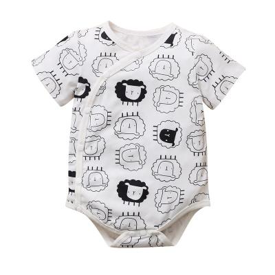 China Spandex / Cotton Newborn Baby Shorts Sleeveless Cotton Babies Boy Animal Printing Infant Romper for sale