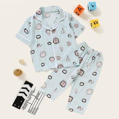 China Soft New Design Cute Lion Print Unisex Baby Girl Boy Breathable Pajamas for sale