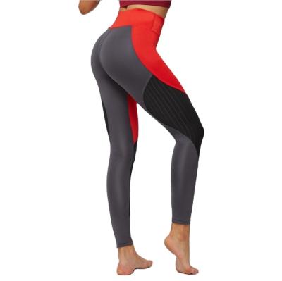 China 2020 New Yoga Pants Breathable Outdoor Sports Pants Elastic Tight High Hip Split Joint Sports Legging Women for sale