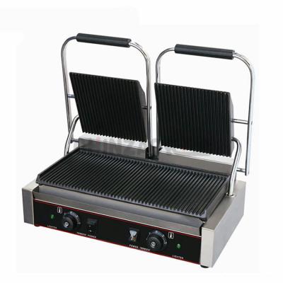 China Commercial Rotisserie Grill Electric Sandwich Cooking Machin / Panini Grill For Fast Food for sale