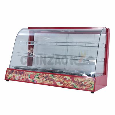 China Iron With Red Painting Red Brand New Electric Countertop Food Showcase Hot Food Container for sale