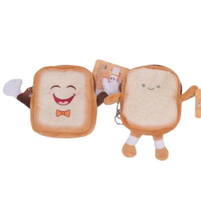 China Fashion Creative Plush Food Small Cute Dangling Toast And Dangling Bread Plush Toy for sale