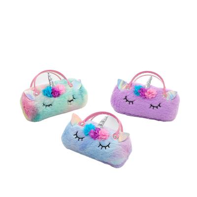 China Fashion High Quality Children's Cartoon Comfort Unicorn Plush Handbag Stuffed Toys for sale