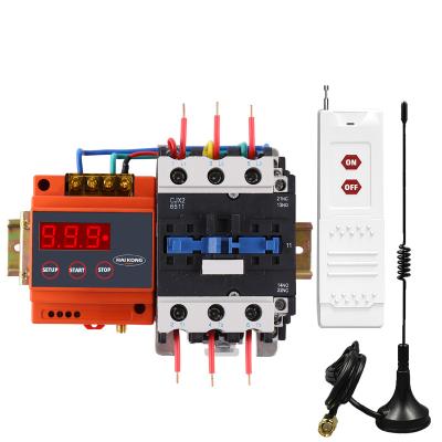 China Signal can penetrate wall switch high power 15KW time relay remote countdown 1-999 S/M/time version 380V switchable wireless remote control water pump switch for sale