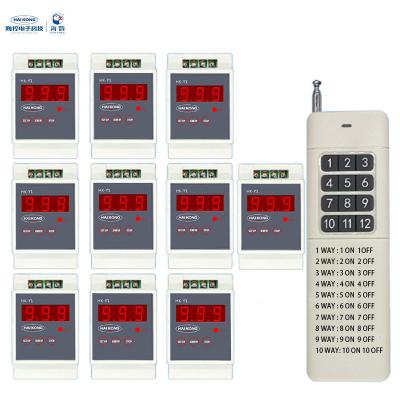 China 10-way 3000m a multi-channel smart wireless remote control panel drag switch/remote control/timing HK-Y1-220X 88*55*44mm for sale